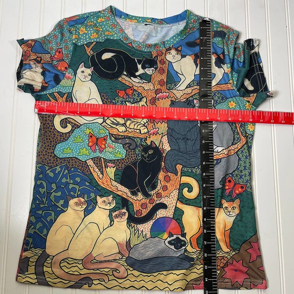 Cats T-Shirt Size L Maria Alpert print. - Picture 7 of 8